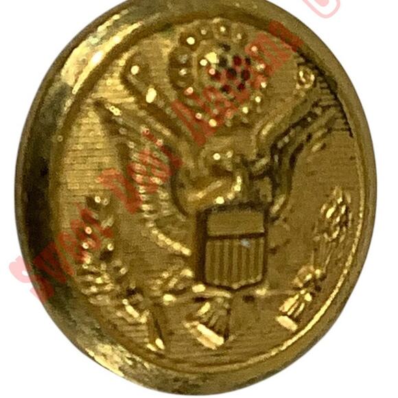 2-PK (Mid Century), Waterbury Co. Brass Buttons w/ Eagle Seal, 5/8"D - Picture 2 of 4